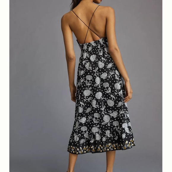 Maeve Embroidered MIDI Dress size Large - Picture 4 of 4